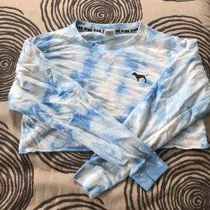 Pink Victoria’s Secret tie-dye crop top